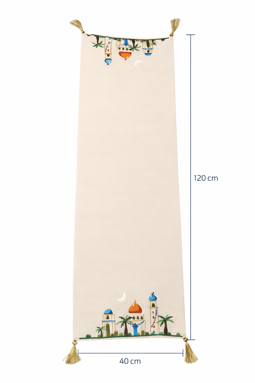 Embroidered Linen Table Runner